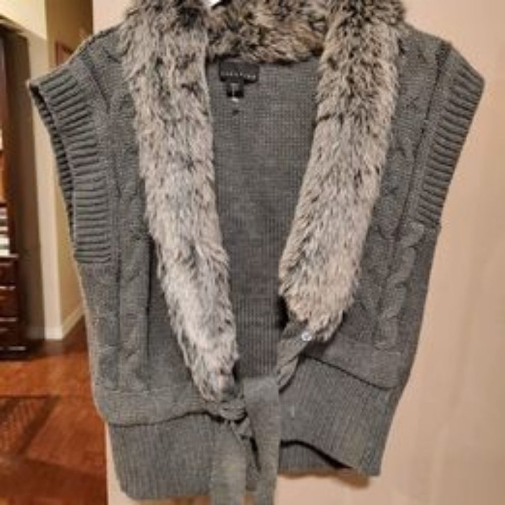 Faux Fur lined Sweater Vest